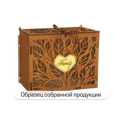 Семейный банк Стильный (21,5*13,5*17,5) МДФ 3мм, окрашен. морилкой, оформл., Дуб-золото, 1 шт. БЕЗ