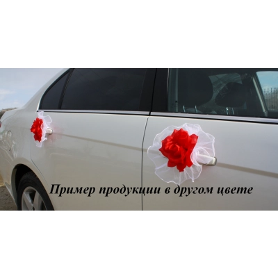 Украшения на ручки с розой (Ǿ25см) Розовый-розовый, 4 шт.