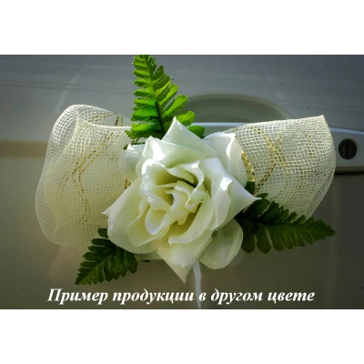 Украшения на ручки 4 шт. с розами (цветочная сетка)(шир.22см;выс.13см.) Красный-белый
