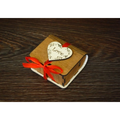 Подарочная коробка-книжка Love. Выходи за меня! (6,5*6*3) Дуб, 1 шт.