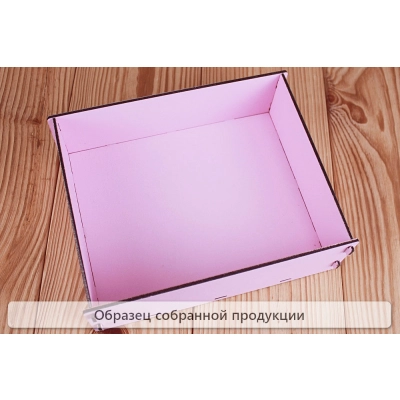 Подарочная упаковка малая (21*17,5*7) Розовый пастель, 1 шт., БЕЗ СБОРКИ