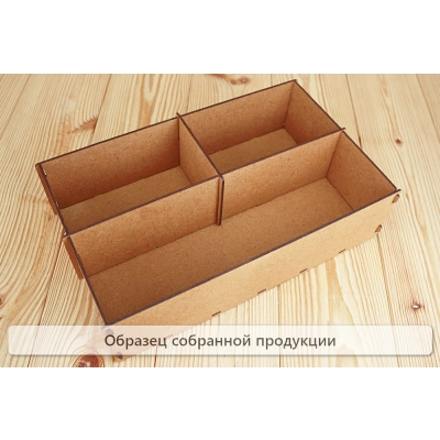 Подарочная упаковка большая, 3 отделения (34,5*22*9,5) Дуб, 1 шт., БЕЗ СБОРКИ