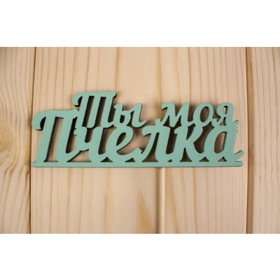 Топпер Ты моя пчёлка, окраш., на палочке (шир.12см;выс.4,5см) МДФ, тиффани