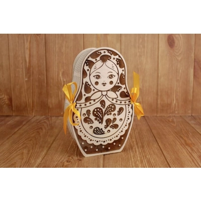 Подарочная коробка Матрёшка большая (25*15,5*9) 1 шт.