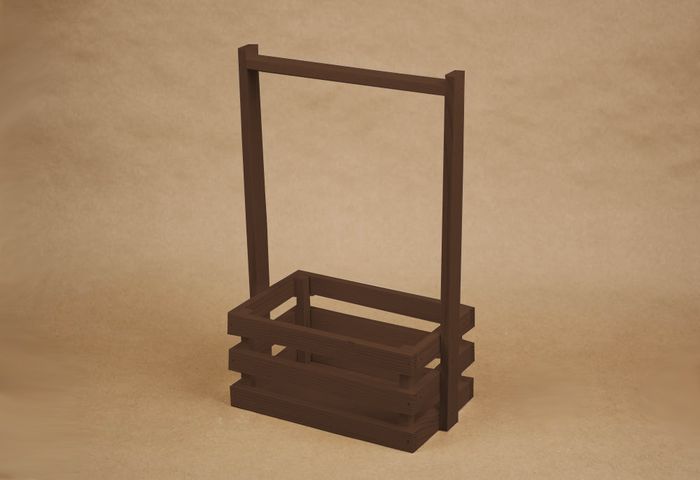 Ящик реечный №3 с ручкой (20*13*33) Дерево, МДФ 3мм, окрашен., Коричневый, 1 шт. Ящик реечный №3 с ручкой (20*13*33) Дерево, МДФ 3мм, окрашен., Коричневый, 1 шт.