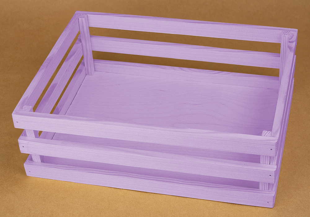 Ящик реечный №5 (30*23*10) Дерево, МДФ 3мм, окрашен., Сиреневый, 1 шт. Ящик реечный №5 (30*23*10) Дерево, МДФ 3мм, окрашен., Сиреневый, 1 шт.