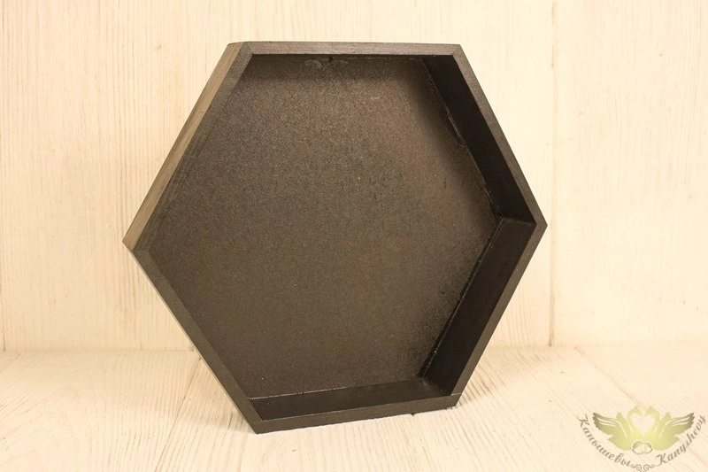 Ящик шестигранный малый (20,5*18*4) Дерево, МДФ, окрашен. морилкой., Эбеновое дерево, 1 шт. Ящик шестигранный малый (20,5*18*4) Дерево, МДФ, окрашен. морилкой., Эбеновое дерево, 1 шт.