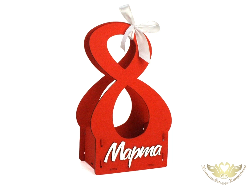 Подарочная упаковка "8 Марта" (17*10*28,5) Красный-белый, 1 шт. Подарочная упаковка "8 Марта" (17*10*28,5) Красный-белый, 1 шт.