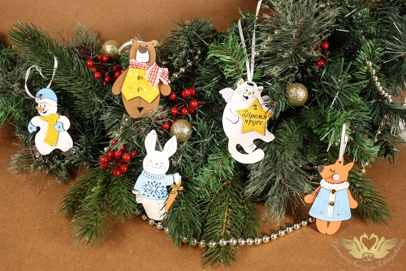 Набор ёлочных украшений "Новогодний". Набор 5 шт