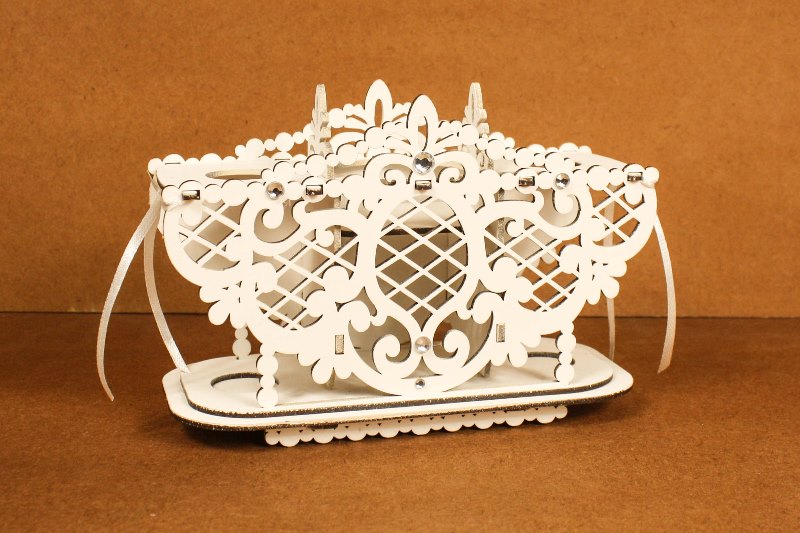 Подставка для свечей "Кружева" (18,5*8,5*13) МДФ, окрашен., оформл., Белый, 1 шт. Подставка для свечей "Кружева" (18,5*8,5*13) МДФ, окрашен., оформл., Белый, 1 шт.