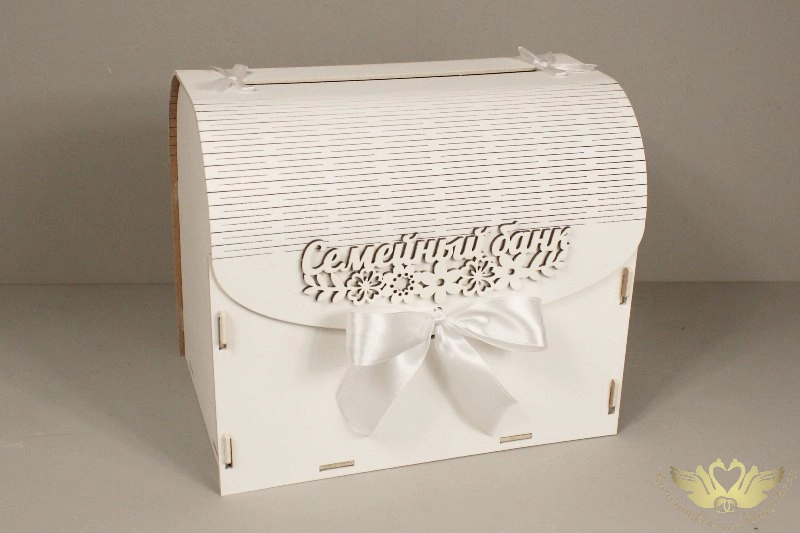 Семейный банк с цветами (23,5*17*20) МДФ 3мм, окрашен., оформл., Белый-белый, 1 шт.