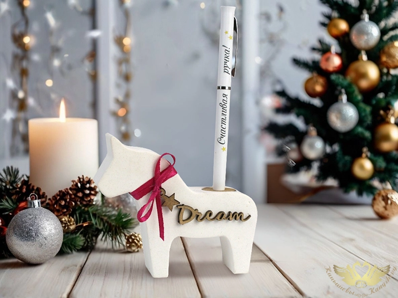 Подставка для ручки из гипса "Лошадка" 1шт. Подставка для ручки из гипса "Лошадка" 1шт.