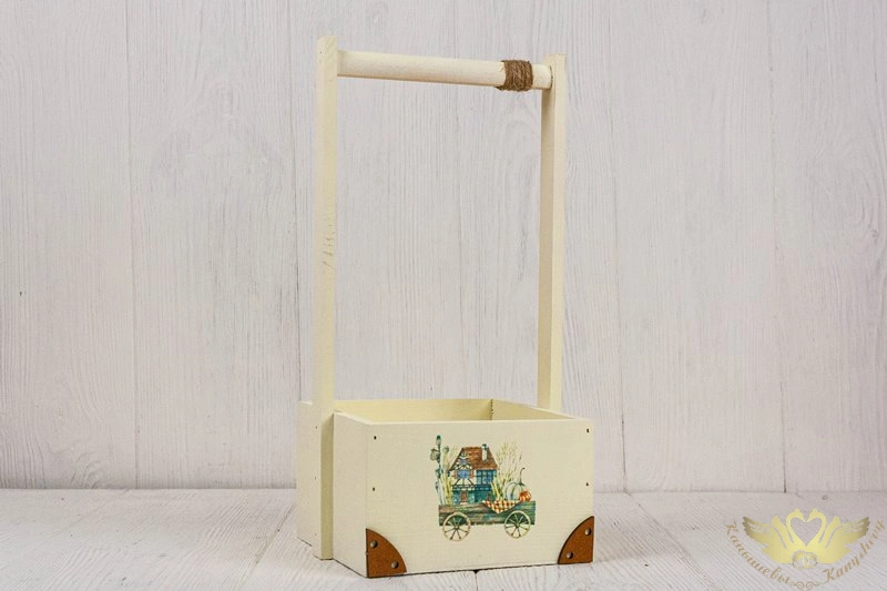 Ящик деревянный "Прованс" (16,5*15*33) Дерево, УФ печать, окраш., оформл., Шампань пастель, 1шт. Ящик деревянный "Прованс" (16,5*15*33) Дерево, УФ печать, окраш., оформл., Шампань пастель, 1шт.