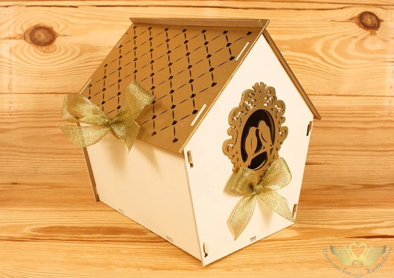 Семейный банк "Дом" с птицами (22,5*21*23,5) МДФ 3мм, окрашен., оформл., Шампань пастель-золото, 1 шт. Семейный банк "Дом" с птицами (22,5*21*23,5) МДФ 3мм, окрашен., оформл., Шампань пастель-золото, 1 шт.