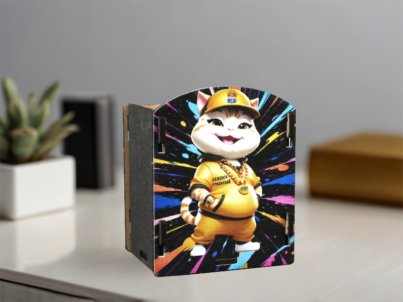 Карандашница "Каменск-Уральский. Кот". 1 шт. БЕЗ СБОРКИ Карандашница "Каменск-Уральский. Кот". 1 шт. БЕЗ СБОРКИ