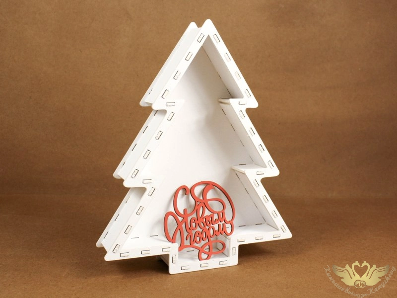 Подарочная упаковка-ёлка с топпером "С Новым годом!" (21,5*26*4,5; топпер 8,5*9) Белый-красный, 1 шт. Подарочная упаковка-ёлка с топпером "С Новым годом!" (21,5*26*4,5; топпер 8,5*9) Белый-красный, 1 шт.