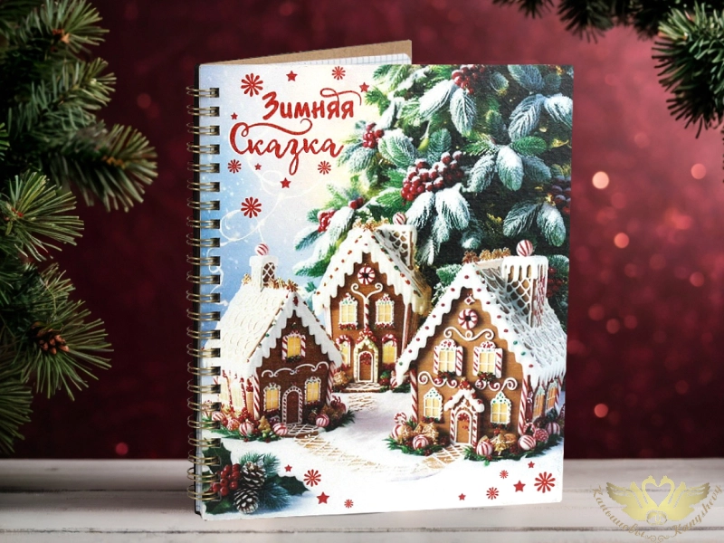 Блокнот на пружине "Зимняя сказка". 1 шт.