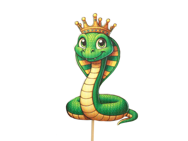 Топпер "Змея" (7*30) МДФ, УФ печать, оформл., 1 шт.