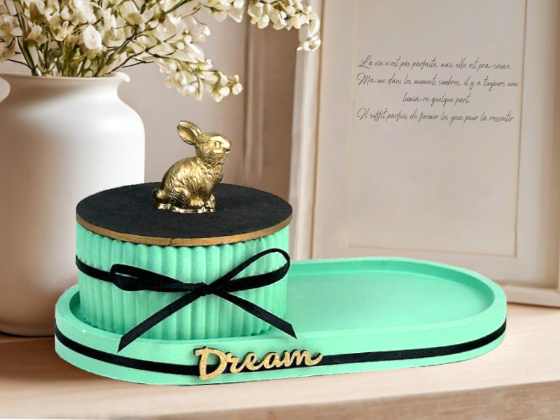 Сувенирный набор "Dream" из гипса. Тиффани пастель-золото 