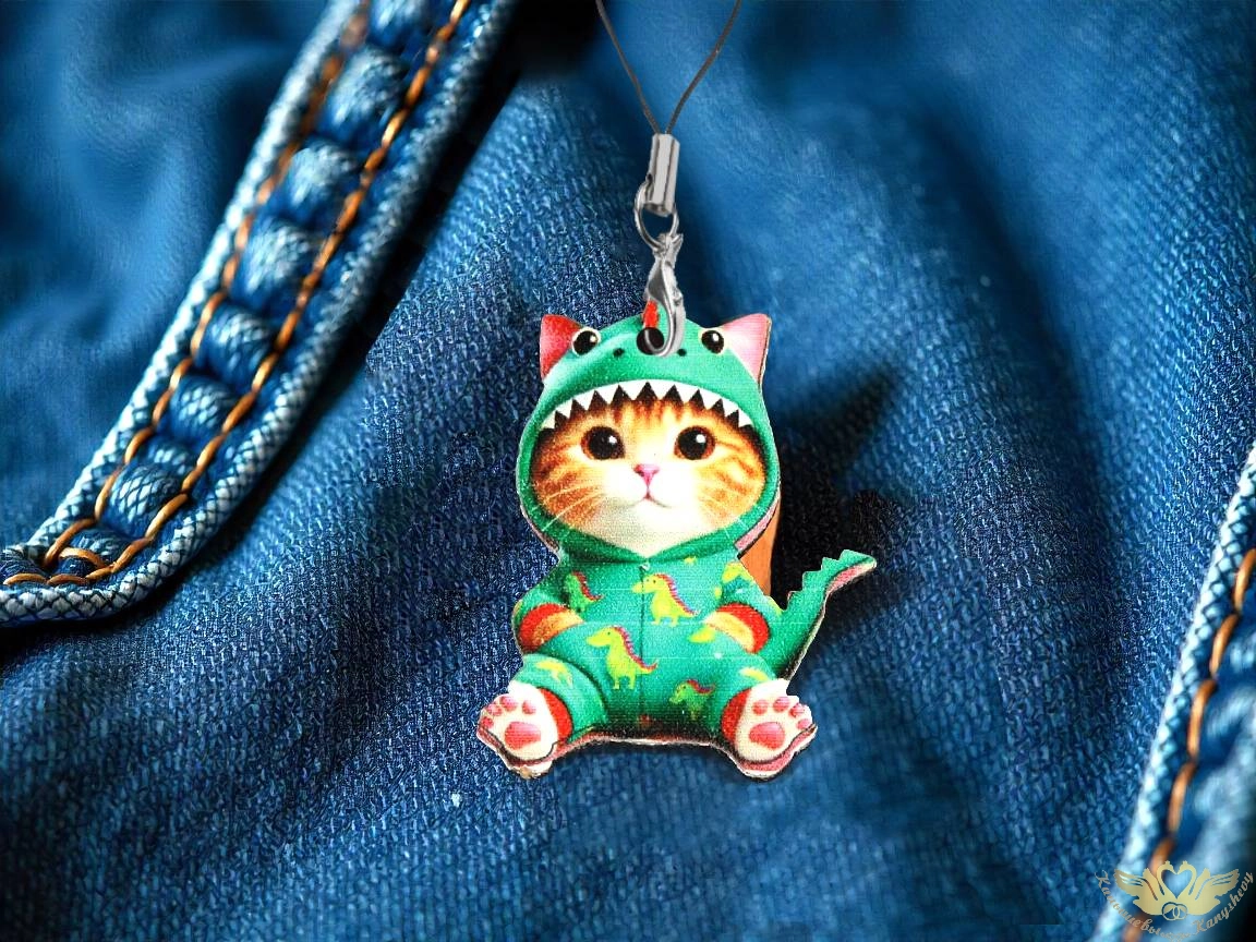 Брелок "Кот-дракон" 1 шт.