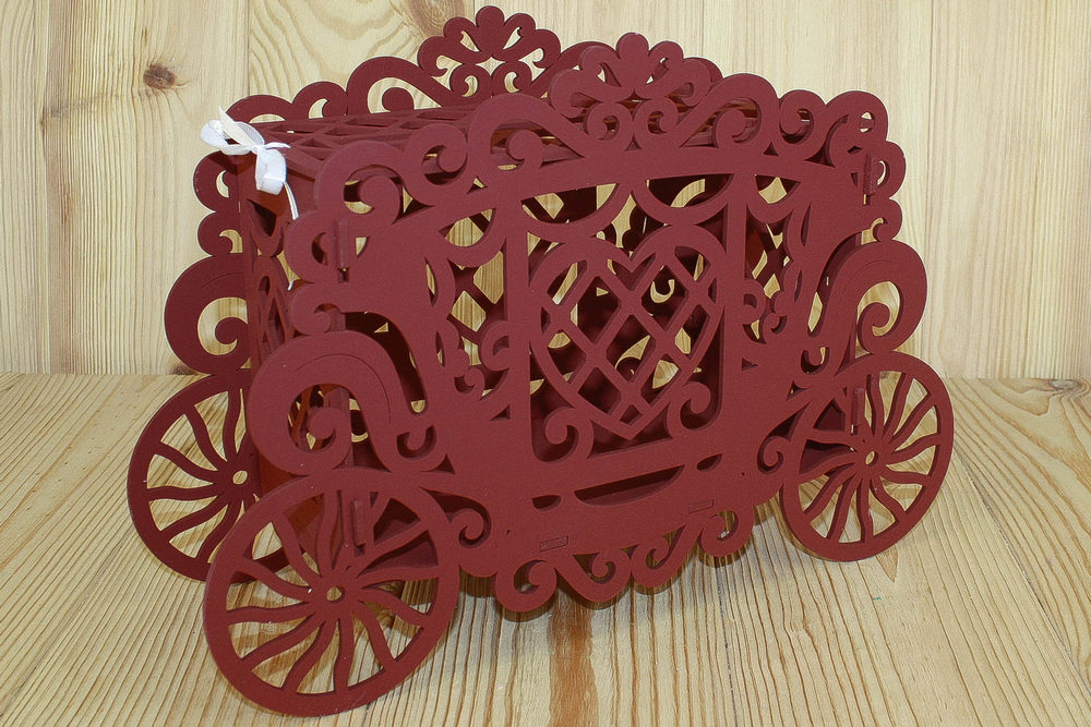 Семейный банк "Карета" резная (32,5*11,5*22,5) МДФ 3мм, окрашен., оформл., Марсала, 1 шт. Семейный банк "Карета" резная (32,5*11,5*22,5) МДФ 3мм, окрашен., оформл., Марсала, 1 шт.