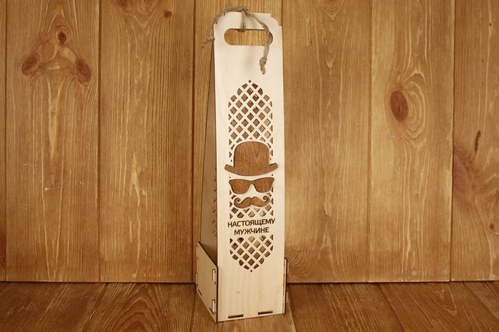 Подарочная упаковка "Настоящему мужчине" (11*11*42) 1 шт.