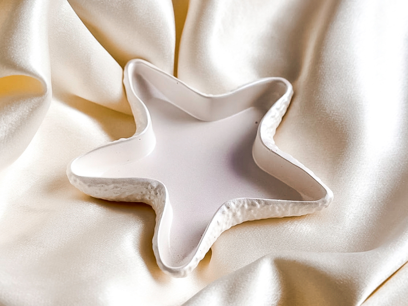 Подставка для бижутерии "Звезда", Белый перламутровый, 1 шт.
