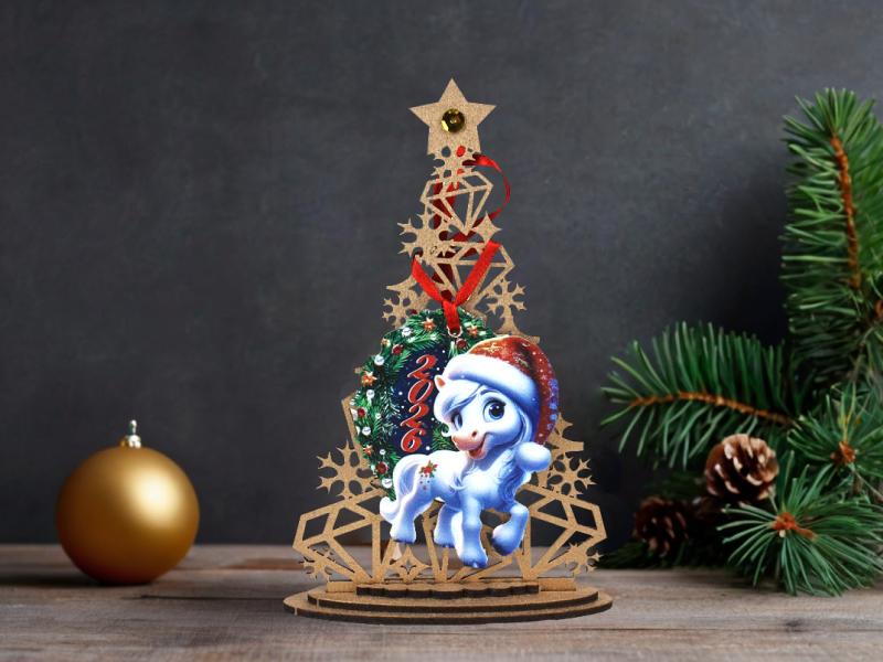 Сувенир "Ёлка с Лошадкой 2026", 1 шт.