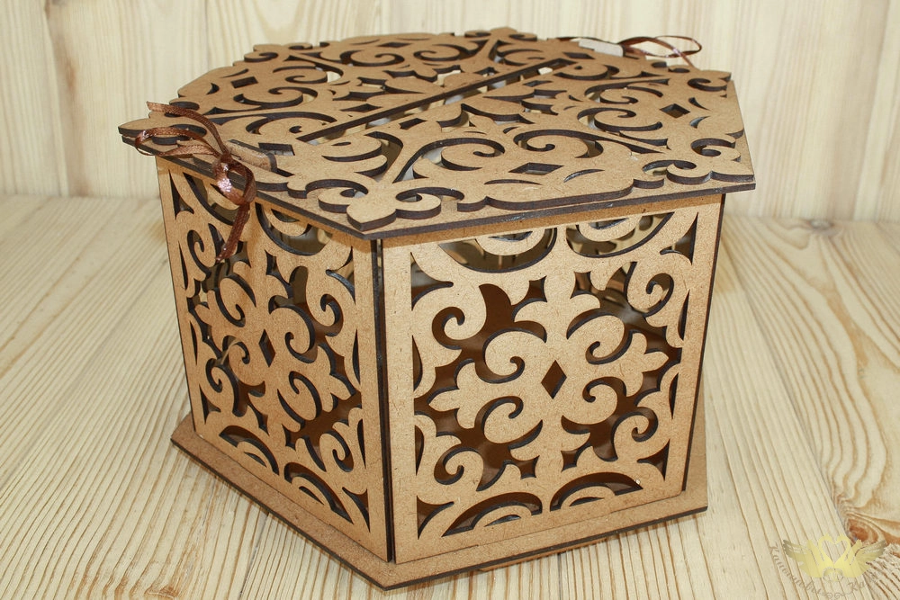 Семейный банк "Восточный" (25*29*17) МДФ 3мм, окрашен. морилкой, оформл., Дуб, 1 шт.