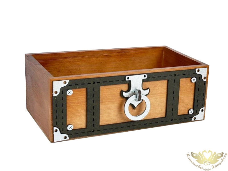 Ящик деревянный "Сундук" (25*14*9) дерево, МДФ, окрашен. морилкой, оформл., Дуб-черный, 1шт. Ящик деревянный "Сундук" (25*14*9) дерево, МДФ, окрашен. морилкой, оформл., Дуб-черный, 1шт.